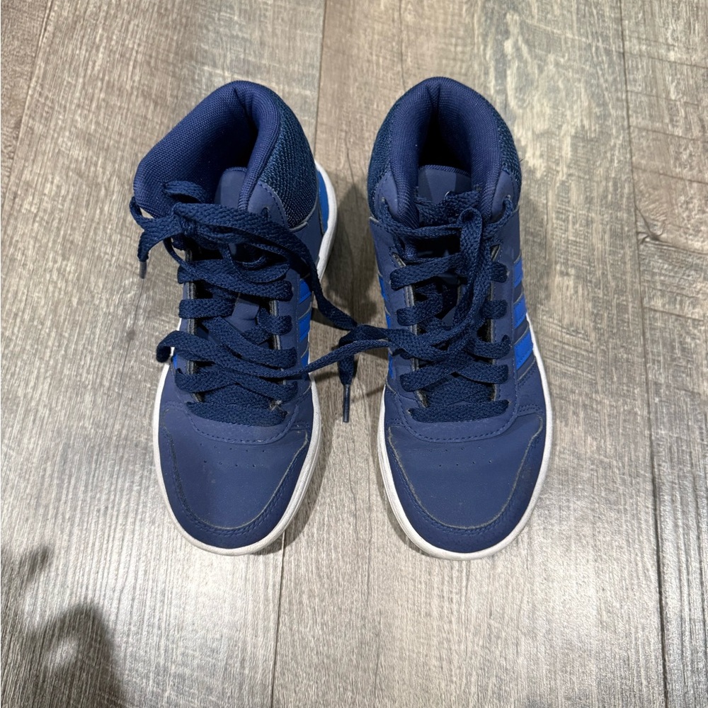 adidas Navy and Blue Kids High-Top Sneakers